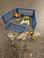 Schleich Bauernhof Set Enten Hahn Gehege guter Zustand