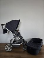 Kinderwagen ABC Design Zoom mit Tragetasche dunkelblau.
