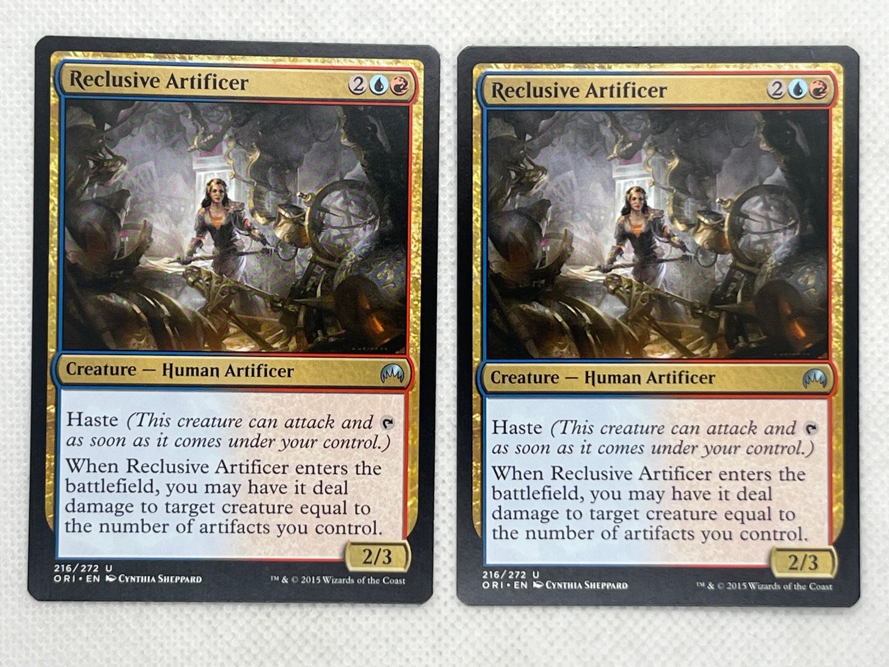 Magic The Gathering Sammelbilder & Trading cards: Magic the Gathering 2x Reclusive Artificer – Gebraucht aus Hinterkappelen von Kim1992