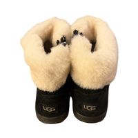 Boots UGG black suede sheepskin size 28 kids used