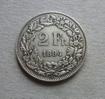 ++ 2.- Franken 1894, gute Erhaltung