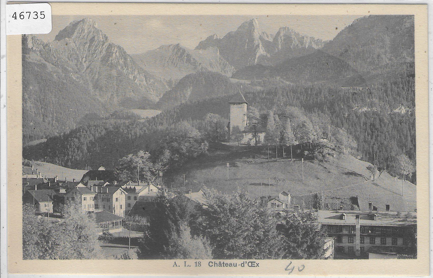 Cartoline postali: Chteau d'Oex - Eglise – Usato da Ettingen venduto da Kartenplanet