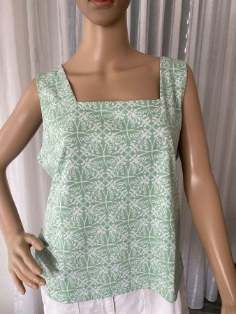 perfekter Auftritt - seltenes Träger-Shirt, mint/weiss, L/XL