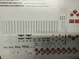 Warhammer Death Korps of Krieg 1 Transfersheet / Aufkleber