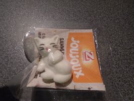 Chips-Figur Katze weiss, schlafend