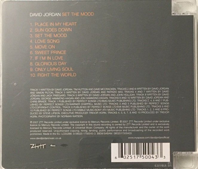 CD: David Jordan - Set the mood – Usato da Grüningen venduto da azulgris 1