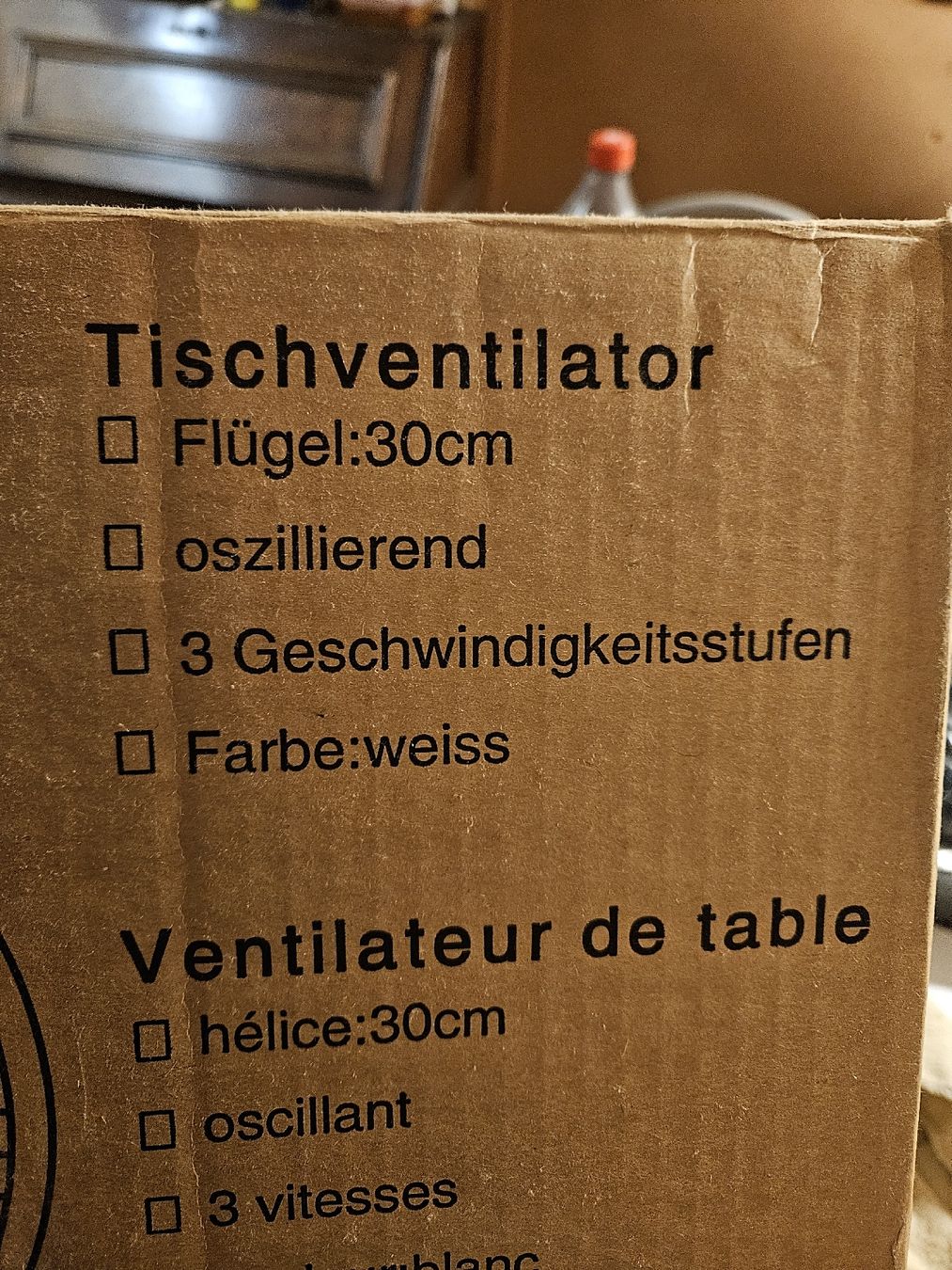 Ventilatoren: Tischventilator, 30cm Durchmesser, Weiss,  (D) – Neu (gemäss Beschreibung) aus Rorschach von TimelessTrading 1