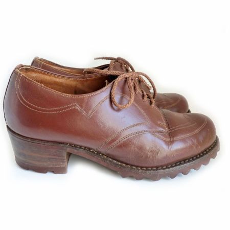 Schuhe Halbschuhe Gr. 36 robust rahmengenäht VINTAGE 1940s
