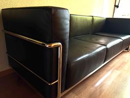 Ledersofa Le Corbusier LC Dreisitzer Replica