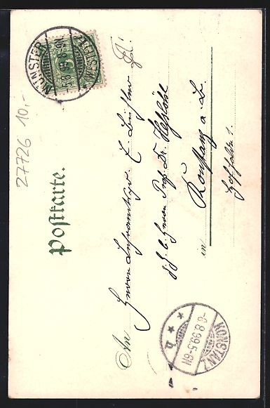 Cartoline postali: sign. Joh. Gerdes: Herbstabend, Ortspart – Usato da Berlin venduto da bartko-reher 1