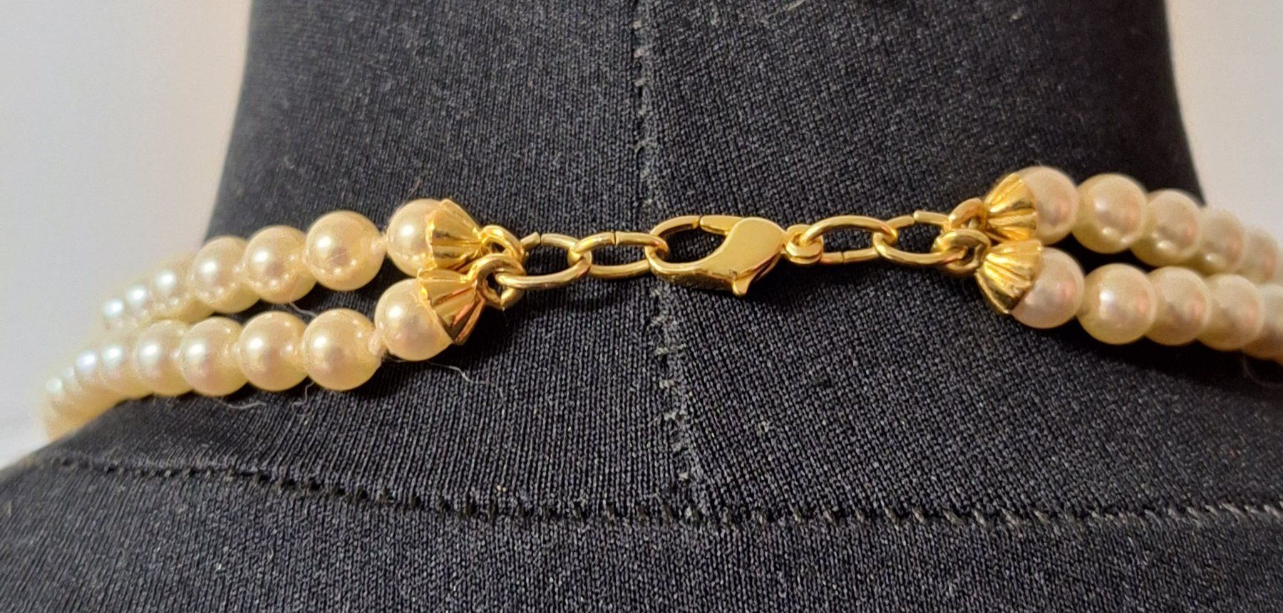 Catenine: Modeschmuck Perlenkette mit Strassherz / goldfarben – Usato da Muri AG venduto da Edlerweiss 5