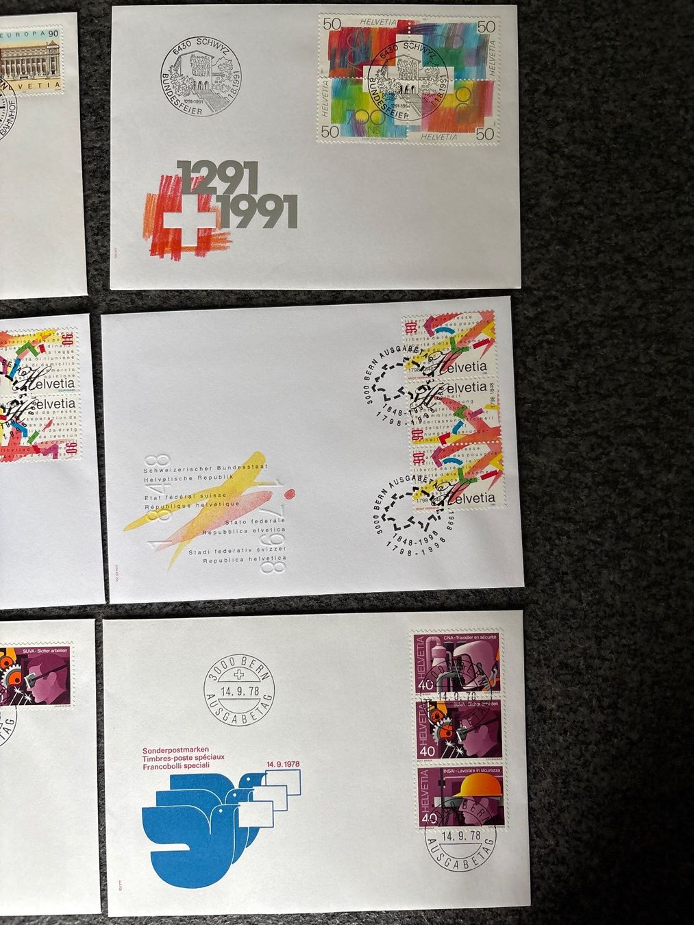 Alle Briefmarken: Schweizer Briefe, Ersttagsbriefe, gestempelt, Vintage! – Gebraucht aus Ibach von lisch3 3