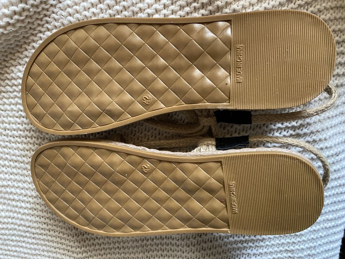 Damenschuhe: Sandales en corde tressée 42 – Neu (gemäss Beschreibung) aus Geneve von Monthoux13 1