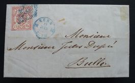 RAYON III, Brief von BERN nach BULLE BE, 1854