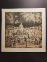 Lithographie "Heiden im Gewitter" - Hans Winterstein (1924)