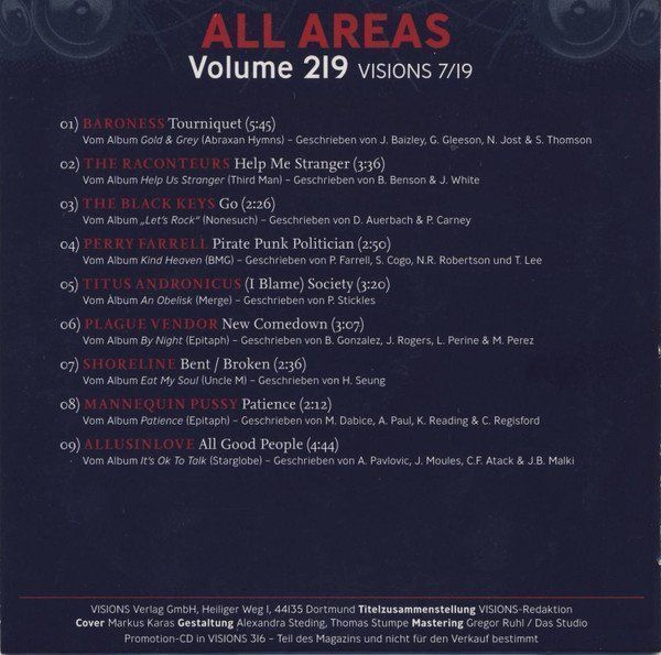 CD: All Areas Volume 219 F15 – Usato da Sessa venduto da fraenklishop 1