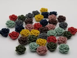 40x Bunte Rosen als Streudeko oder zum Basteln und verzieren