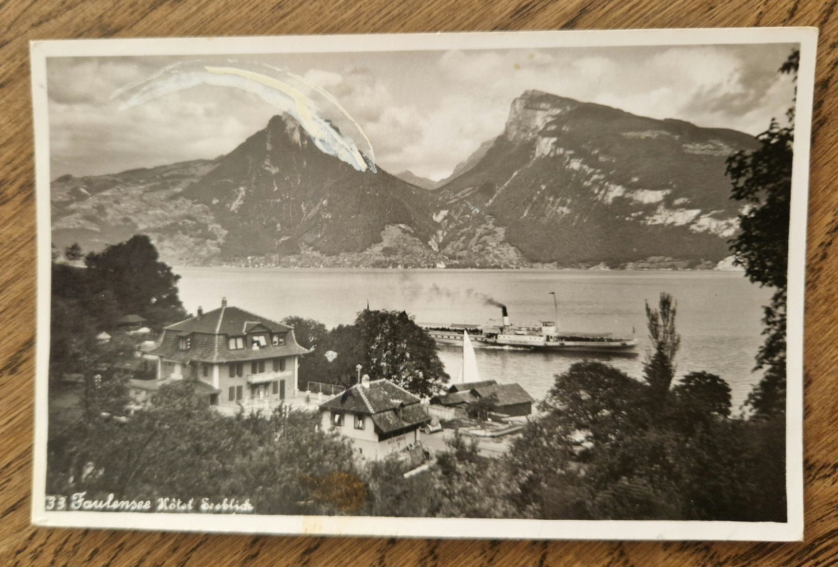 Ansichtskarten: Faulensee, Hotel Seeblick 1947 – Gebraucht aus Ebikon von Donar50