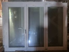 2x 🪟 Drei-Flügelfenster Kunststoff, weiss, Preis pro Stück