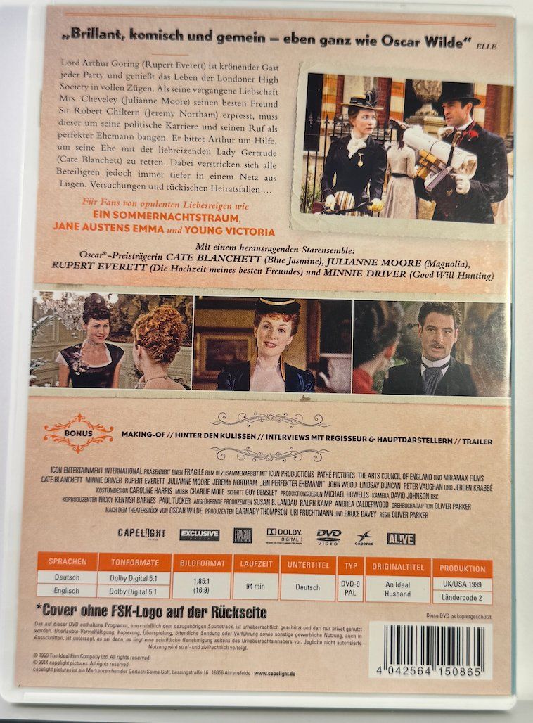 Alle DVDs: DVD EIN PERFEKTER EHEMANN - CATE BLANCHETT MINNIE DRIVER – Gebraucht aus Wisen von gigisna 2