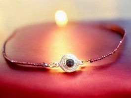 Choker-Kette Rhodolith Granat & Bronze,  37cm