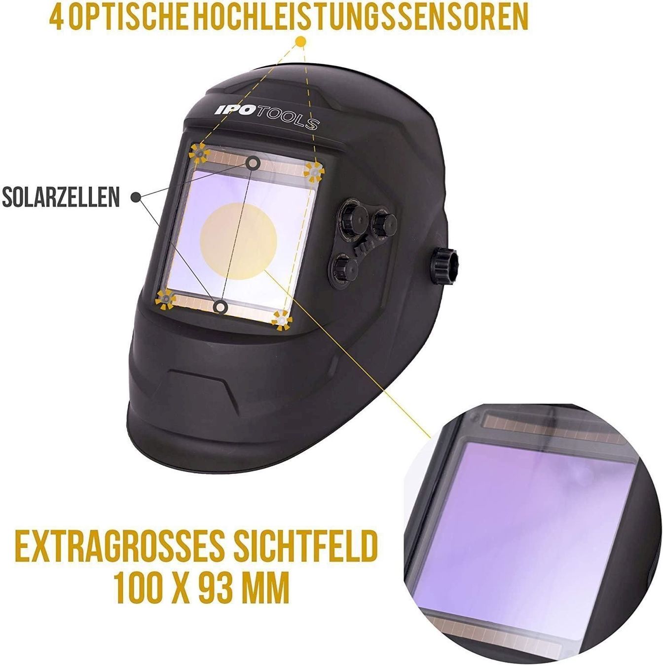 Löten & Schweissen: IPOTOOLS LY800H Automatik Schweißhelm XL – Neu und originalverpackt aus Bottighofen von zaap 4