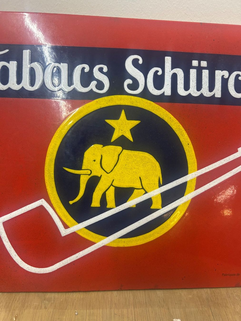 Schilder: original Email-Schild Tabacs Schürch ca. um 1930 – Gebraucht aus Zürich von Levelart 2