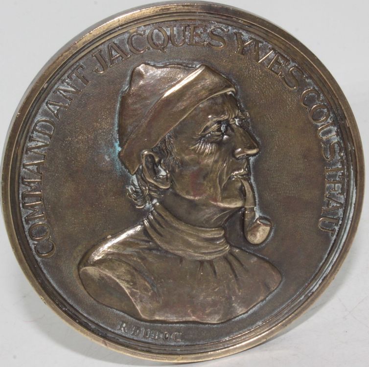 MÉDAILLE EN BRONZE Commandant Jacques Yves Cousteau - CALYPSO par R. DUBOC EUR 10,00 - PicClick FR