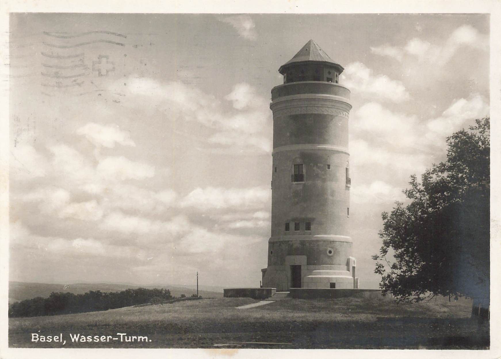 Cartoline postali: Basel BS – Wasser turm G – Usato da Biasca venduto da Blenio71