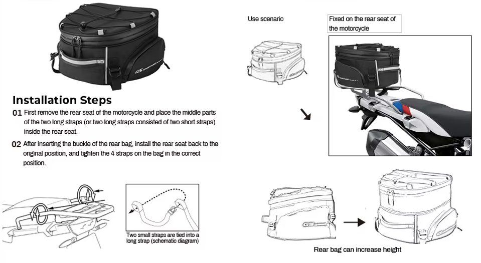 Borse: 18L Wasserdichte Motorrad-Sitztasche – Nuovo e nell'imballaggio originale da Châtelaine venduto da topshop.switzerland 9