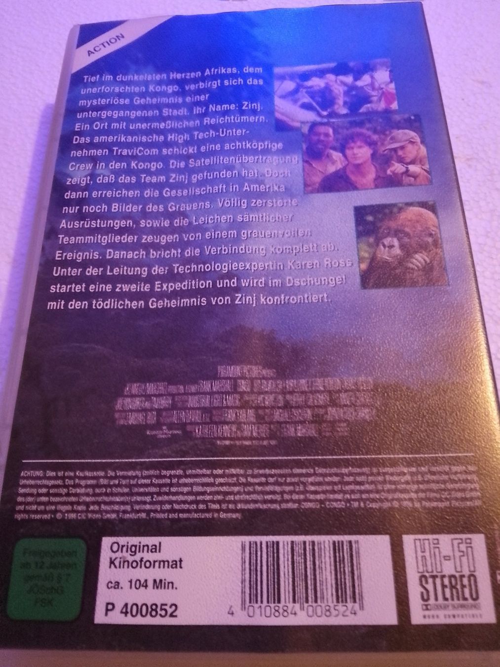 Alle VHS: Congo VHS CIC Video – Gebraucht aus Remetschwil von Privatflohmi 1
