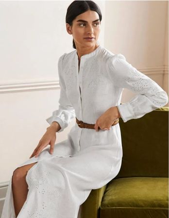 Boden100% Linen Sommerkleid / Blusenkleid mit Gurt