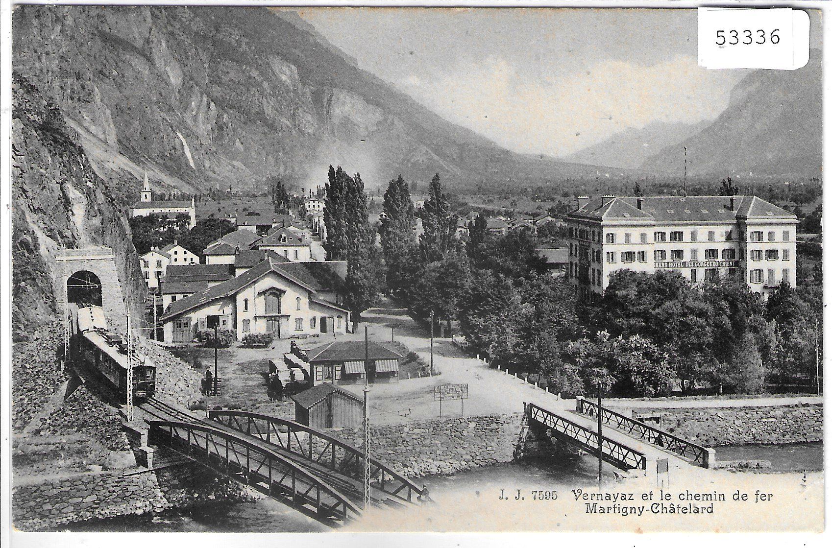 Ansichtskarten: Vernayaz et le chemin de fer Martigny-Chatelard – Gebraucht aus Ettingen von Kartenplanet