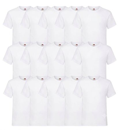 15x T-shirt Fruit of the Loom Grösse XL - Weiss NEU