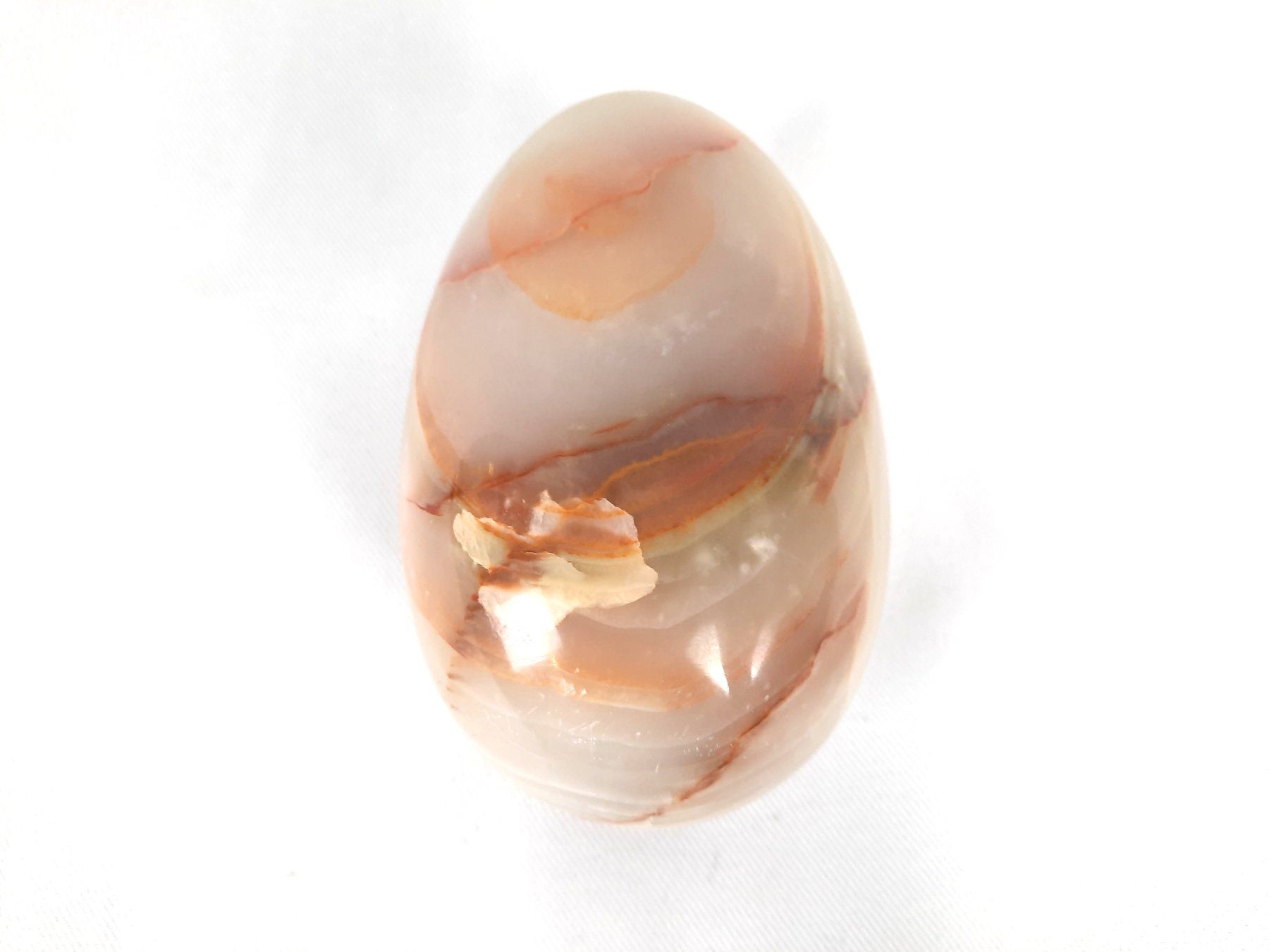 Mineralien & Heilsteine: Onyx Marmor Ei - ca 14 cm hoch – Gebraucht aus Beinwil am See von Restwert_Beinwil 6