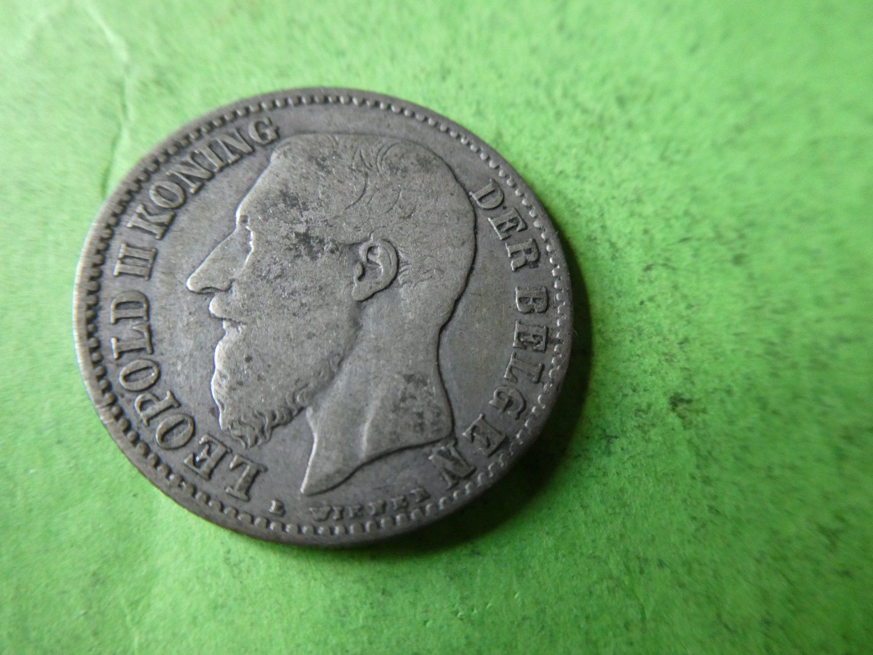 Tutti le monete: Belgien 1887, 1 Franc,  Silber – Usato da Hinterforst venduto da Rohusri 1