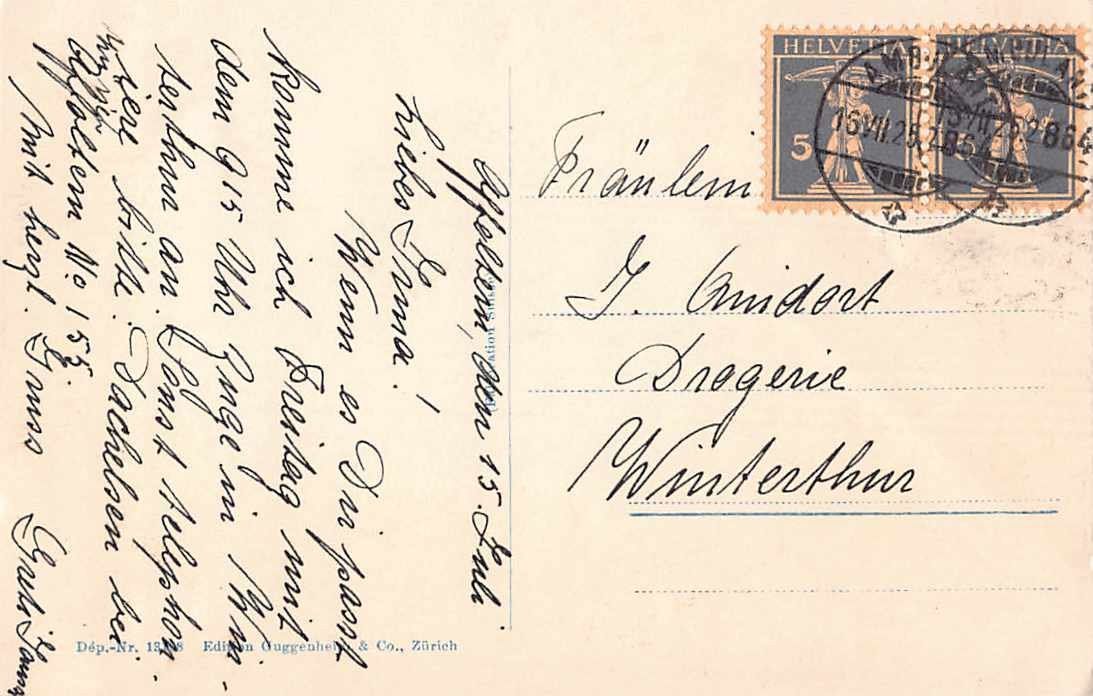 Cartoline postali: GRUSS aus AFFOLTERN a.A. 1925 – Usato da Lufingen venduto da Rac0 1