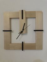 Wanduhr Holz modern 46 x 46cm