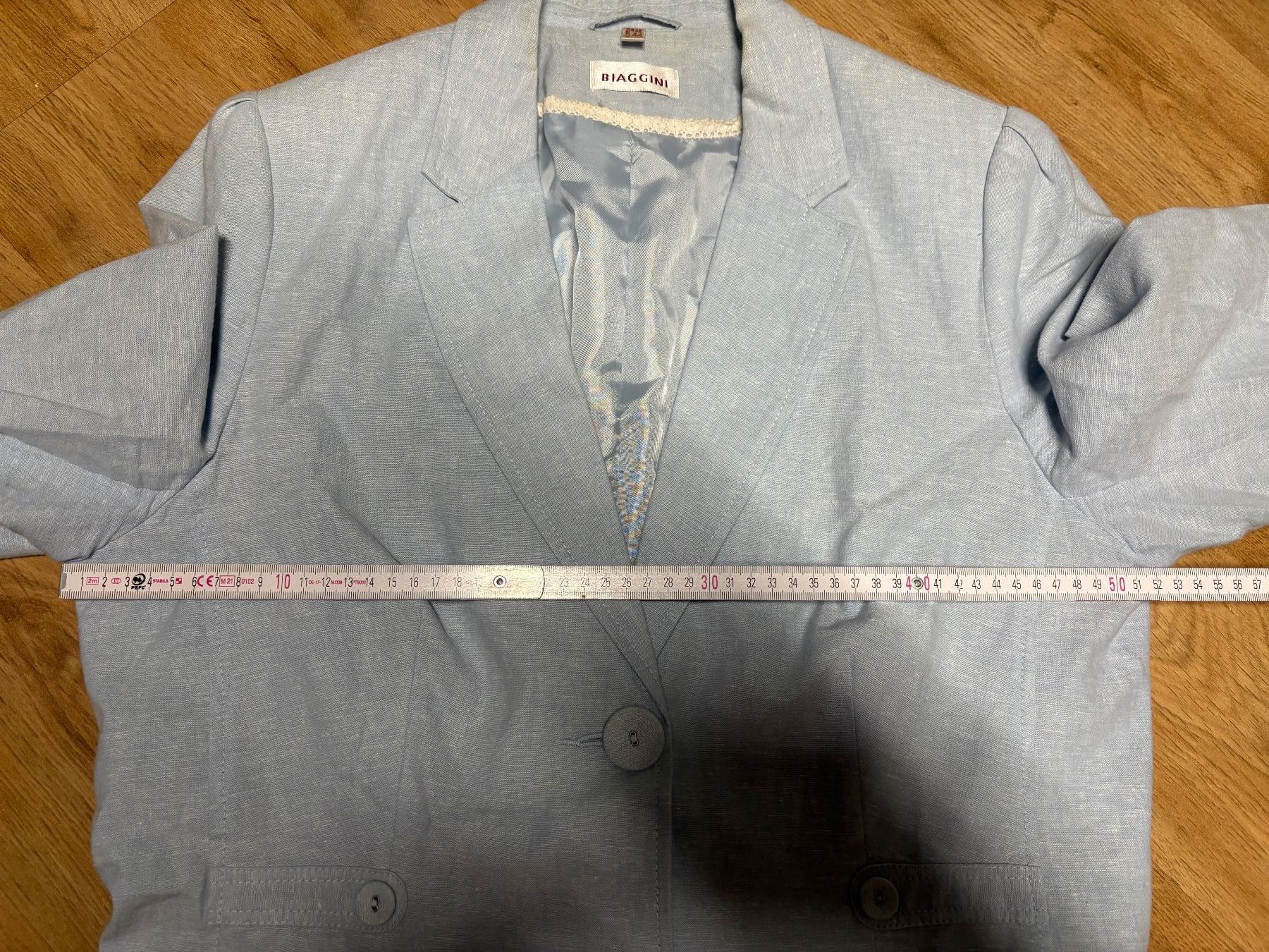 Giacche: Hellblauer Blazer Biaggini Grösse 44 / Länge ca. 70 cm – Usato da Beromünster venduto da msklef 9