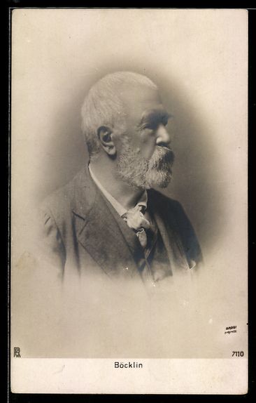 Cartoline postali: Arnold Böcklin: Künstler im Seitenprof – Usato da Berlin venduto da bartko-reher