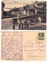 Fribourg, le vieux Pont de la Basse ville et Pont  Gotteron