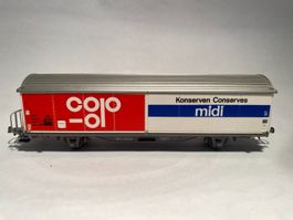 ROCO Gedeckter Güterwagen Hbis COOP MIDI, DC Achsen