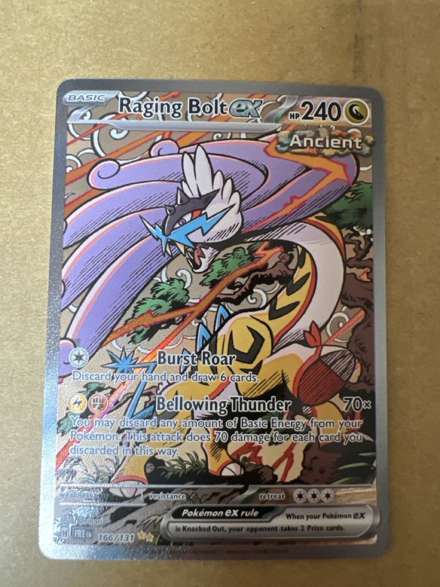 Pokémon Sammelbilder & Trading cards: Raging Bolt EX SIR Prismatic Evolution Englisch – Neu (gemäss Beschreibung) aus Goldau von ecko08
