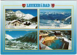 Leukerbad - 4 Bild AK