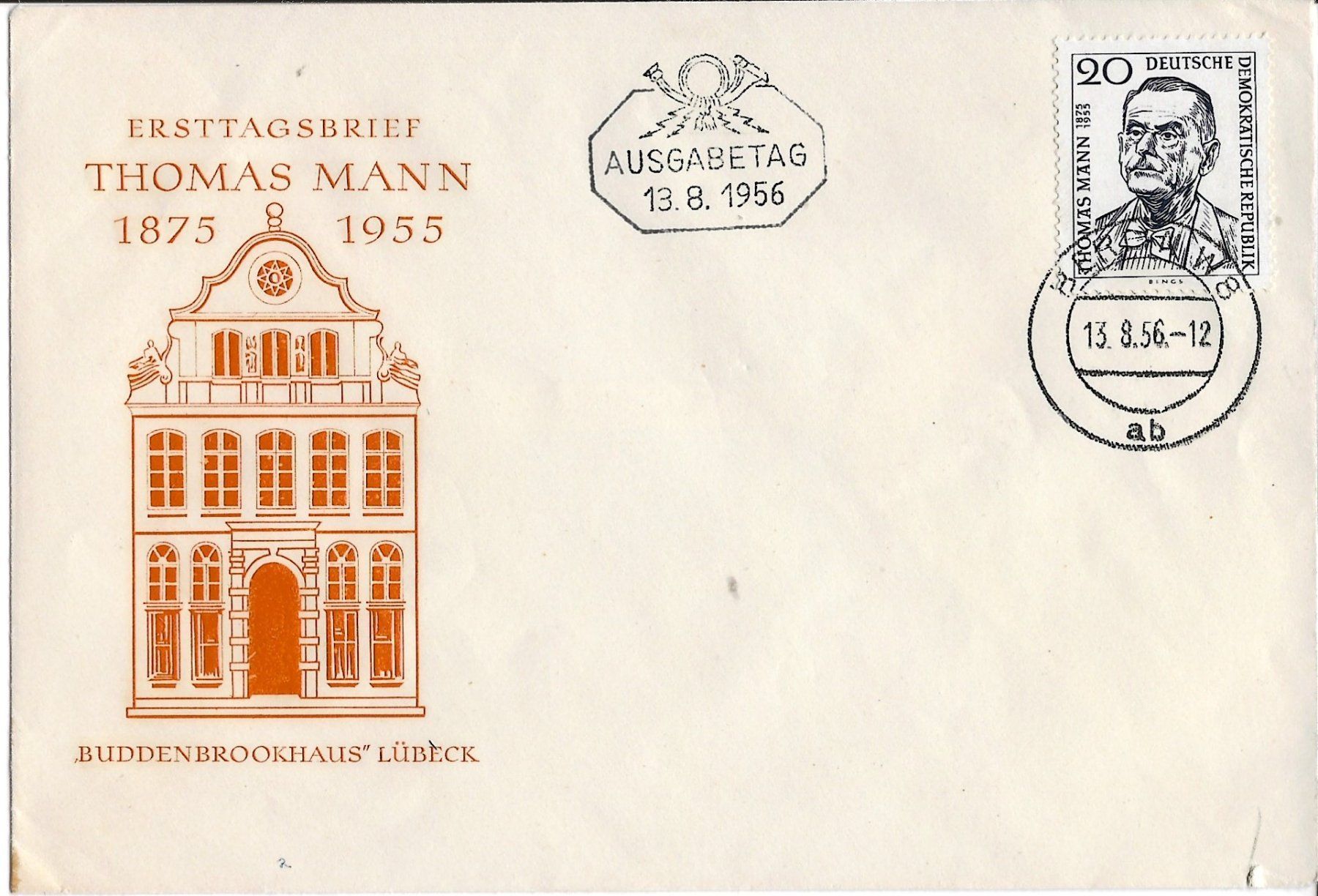 Tous les timbres: Ersttagsbrief Thomas Mann, 1956, FDC – D'occasion à Frauenfeld par Merk52