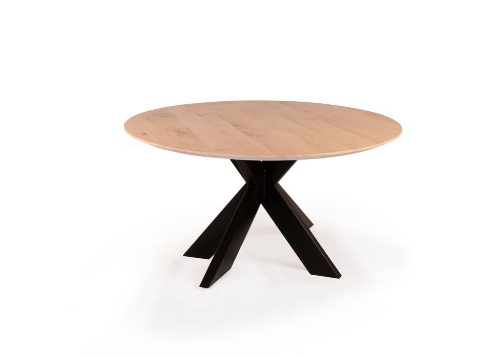 Tisch Rund Wildeiche massiv mit Epoxyharz-Füllung, 130cm | Kaufen auf ...