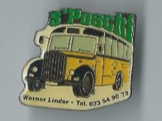 Placchette & Badge: S'Poschti Pin / cooler Oldtimer Bus – Usato da Zürich venduto da t24_de