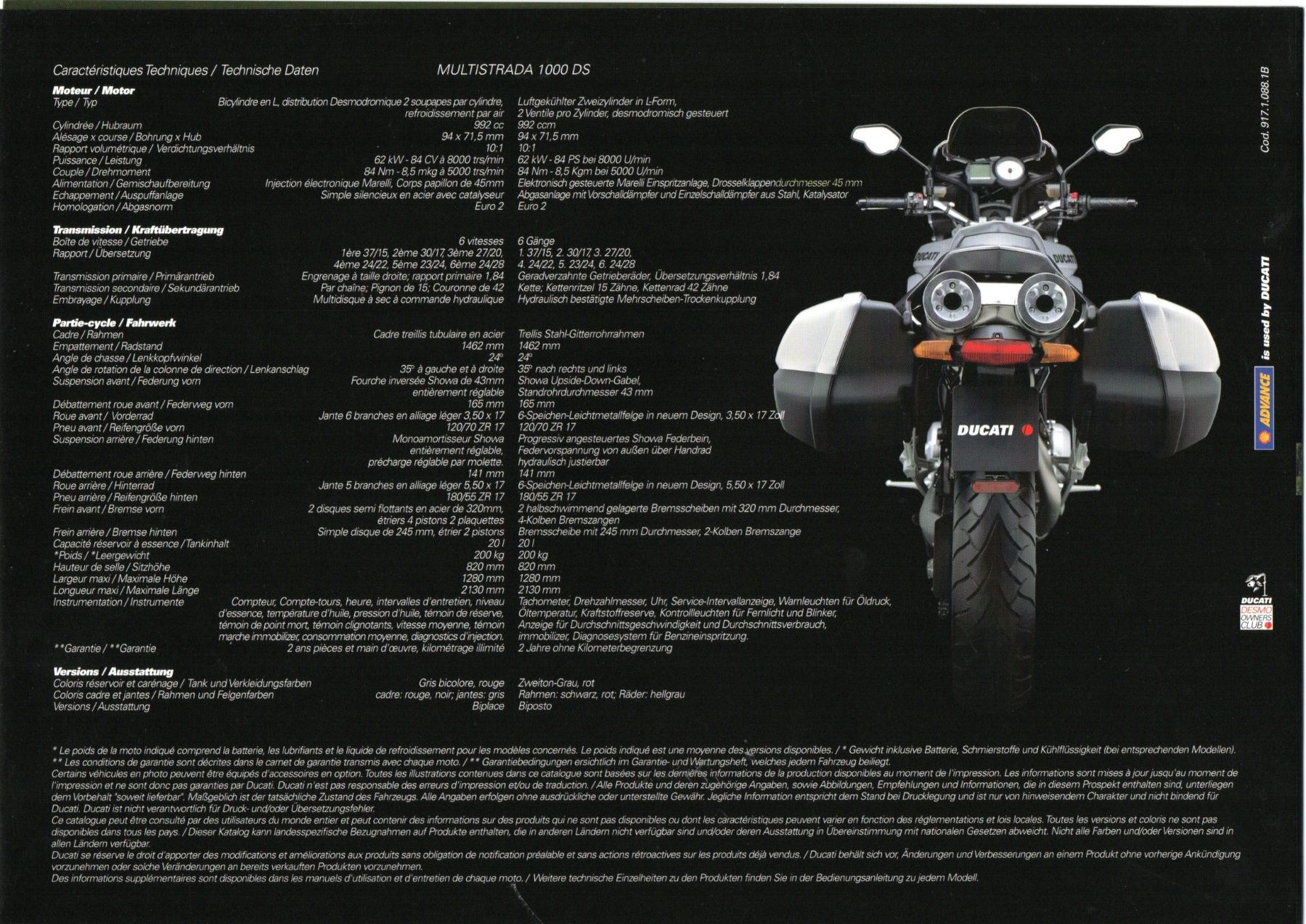 Ducati Route: Ducati Multistrada  - Originalprospekt – Neuf (Voir description) à Malans GR par Chueche427 5
