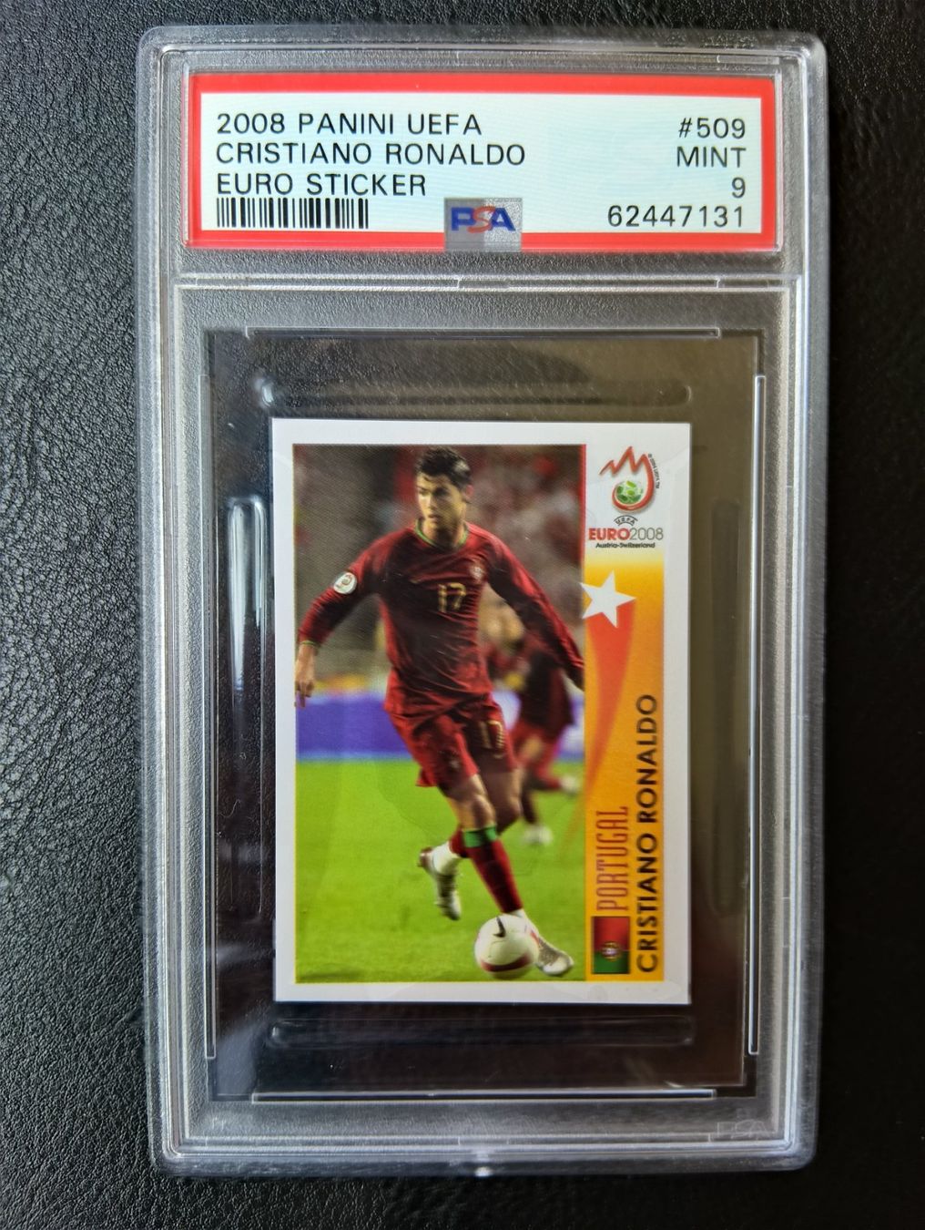 Panini Sammelbilder & Trading cards: 2008 Panini Christiano Ronaldo PSA 9 #509 – Gebraucht aus Steinen von antikesundseltenes
