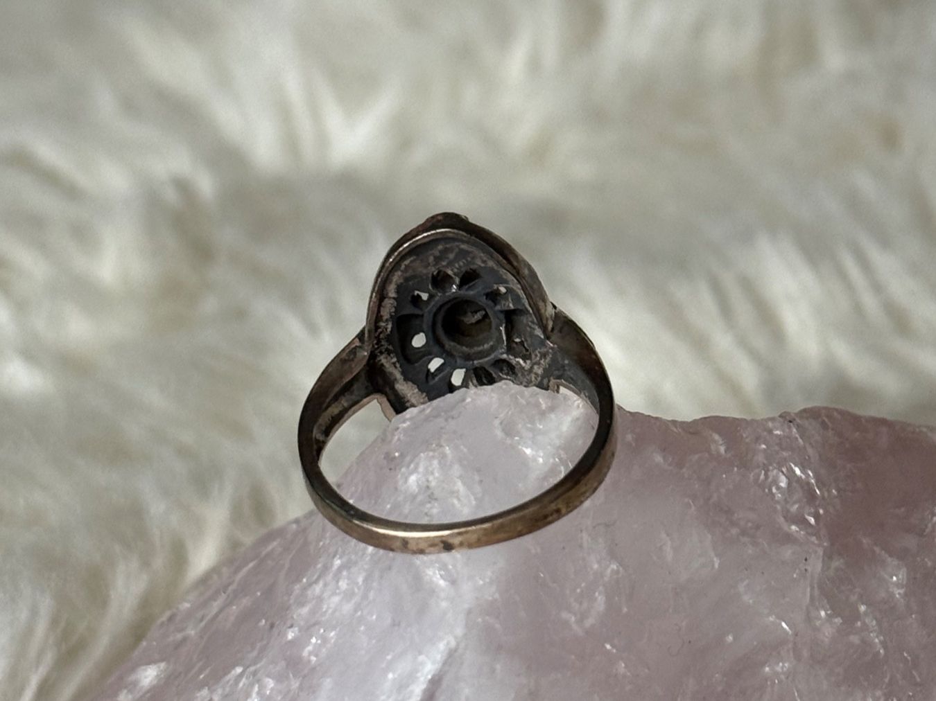 Anelli: Vintage Silberring 925 mit schwarzem Stein – Usato da Istighofen venduto da Ringparadies 2